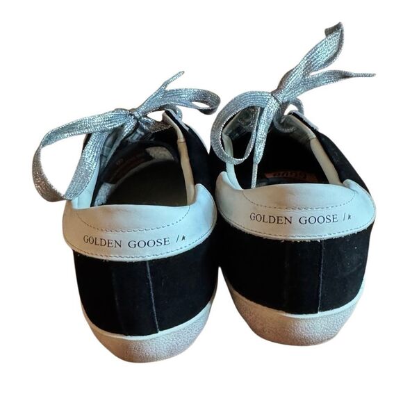Golden Goose Women's Super Star Suede Silver Sparkle Sneakers + Bags Size 39 - Picture 7 of 14